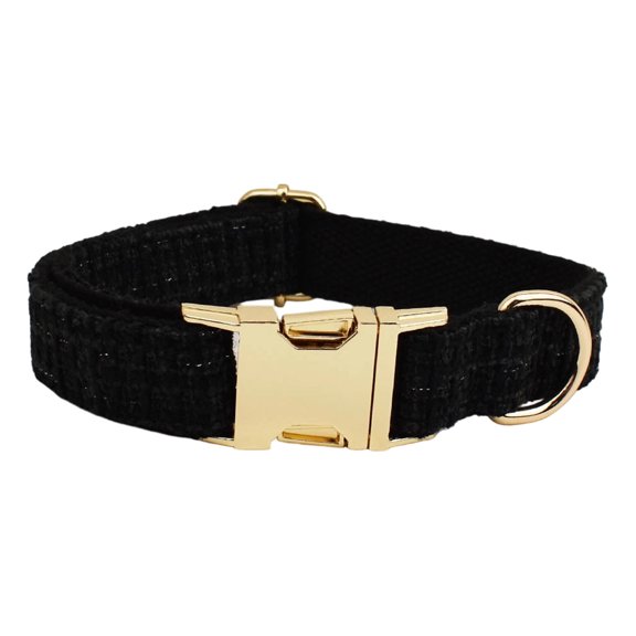 Adjustable Nylon Collar for Small to Medium Dogs and Cats Comfortable Quick Release Buckle for Everyday Use Lightweight Durable Pet Accessory Black 22cm
