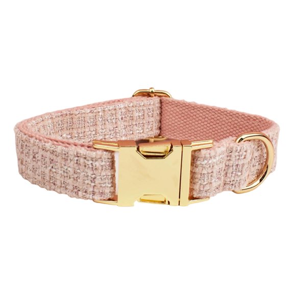 Adjustable Nylon Collar for Small to Medium Dogs and Cats Comfortable Quick Release Buckle for Everyday Use Lightweight Durable Pet Accessory Pink 22cm