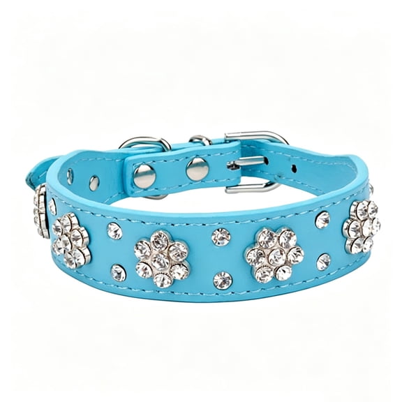 Adjustable Nylon Dog Cat Collar, Quick Release Buckle Reflective Strip, Soft Comfortable Breathable Pet Collar for Small Medium Large Cats Outdoor Sky Blue G