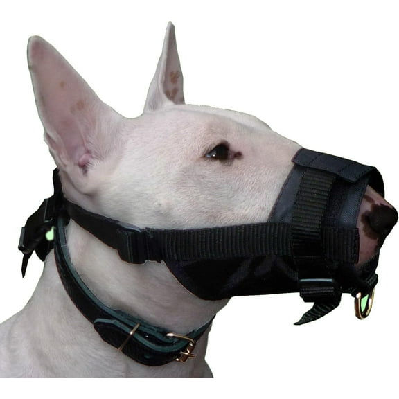 Adjustable Nylon Dog Grooming Black Muzzle No Bite 7.5"-10" size Medium, Retriever, Spaniel
