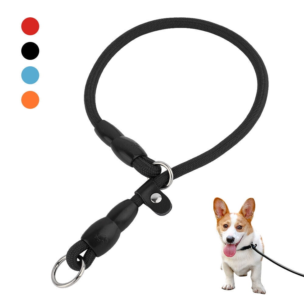 Adjustable Nylon Dog Loop Slip Rope Leash Lead Training P Choke Pet