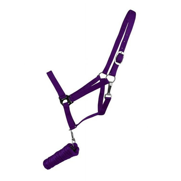 Adjustable Nylon Halter w/ 8 1/2' Removable Lead Rope