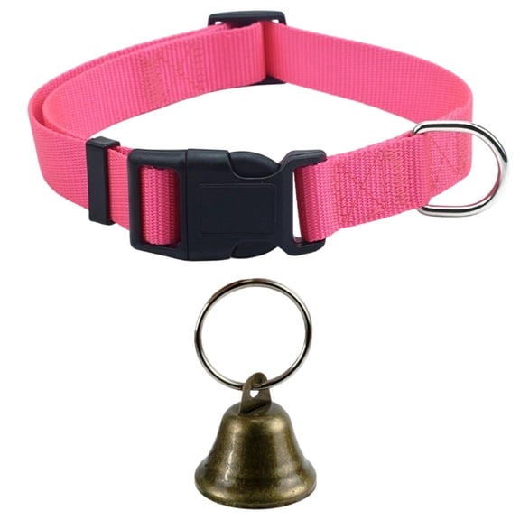 Adjustable Nylon Livestock Collar with Copper Bell Durable Training Necklace for Goat Sheep Cattle Horse Anti-Loss Pasture Safety Accessory