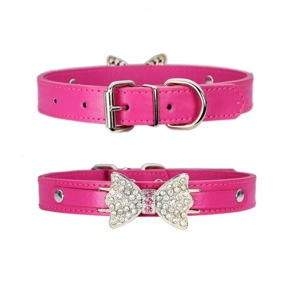 Adjustable Nylon Pet Collar with Metal Chain for Dogs and Cats Secure Comfortable Leash Training