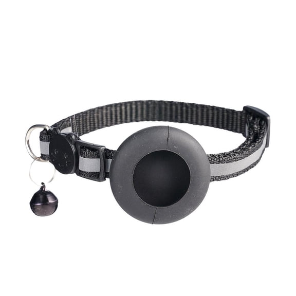 Adjustable Nylon Reflective Cat Collar with Bell and Paw Print Design for Nighttime Visibility