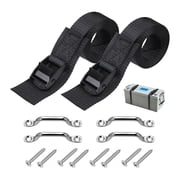 Adjustable Nylon Tie Down Straps with Zinc Alloy Buckles Strong Ratchets Straps for Cargo Luggage & Marine Use