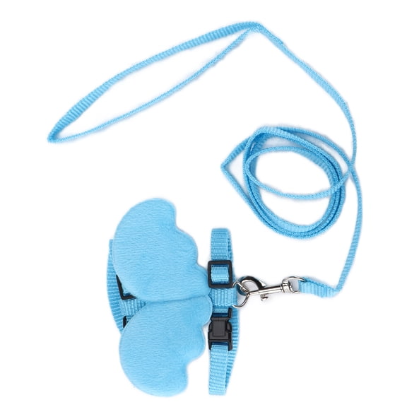 Adjustable Nylon Webbing Outside Walking Traction Rope Chest Strap Harness for Pet Duck Chicken Goose Blue S