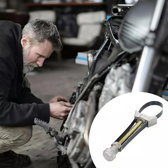 Adjustable Oil Filter Removal Strap Tool for Auto Car - Versatile 60mm to 120mm Diameter Design for Easy of Motorcycles Trucks and Vehicles