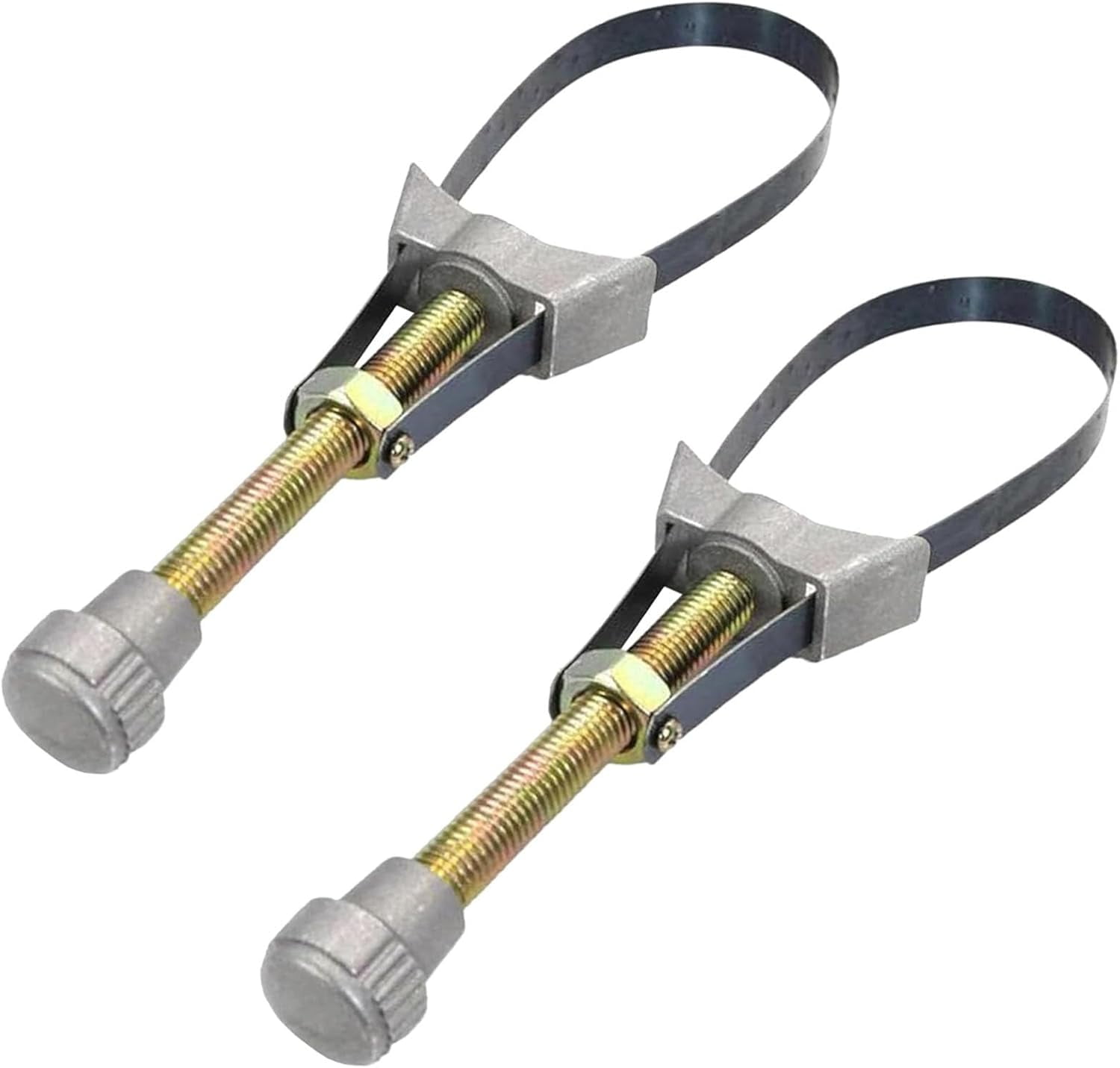 Adjustable Oil Filter Strap Wrench – Heavy Duty Removal Tool for Car, Truck, Motorcycle Filters, Universal  (2pc-L)