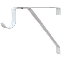 Adjustable Open-Back Shelf Bracket with 2-1/2" Drop, Adjusts from 10-1/4" to 10-3/4", White by Stone Harbor Hardware