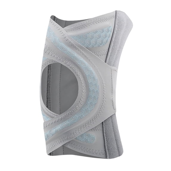Adjustable Open Knee Brace Breathable Non- Knee Support with Compression Straps Knee Stabilizer for Running Workout Blue XXL