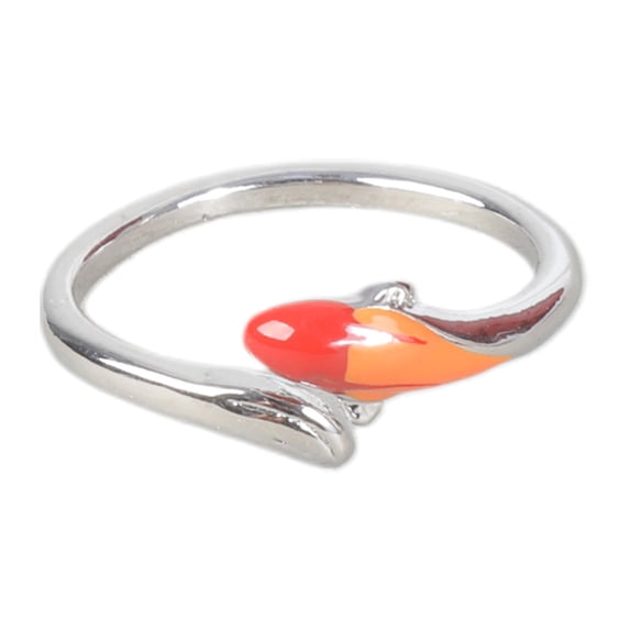 Adjustable Open Rings Kois Fish Themed Rings Fashionable Irregular Alloy Rings Trendy Statement Jewelry for Students