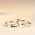 thumbnail image 1 of Adjustable Opening Starry Sky Korean Style Couple Rings Platinum Plated Matching Fashion Jewelry Anniversaries, 1 of 6