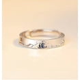 thumbnail image 1 of Adjustable Opening Starry Sky Korean Style Couple Rings Platinum Plated Matching Fashion Jewelry Anniversaries, 1 of 6