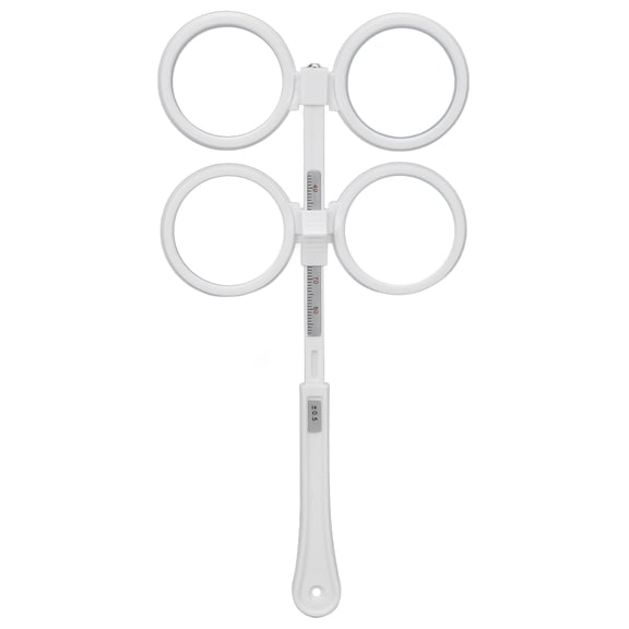 Adjustable Optical Flipper Optometry Flip Lens Instrument with 5 Vision Test Cards for Amblyopia Training, White ±0.5 D (7.9 x 3.9 in / 20 x 10 cm)