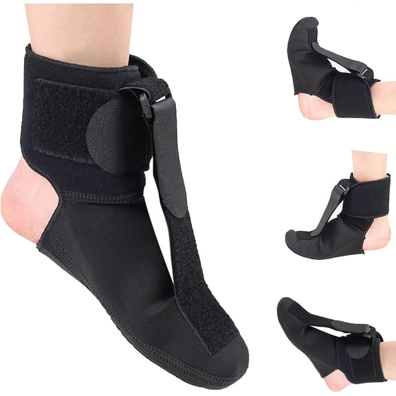 Adjustable Orthopedic Foot Drop Brace Plantar Fasciitis Night Splint Socks Achilles Tendonitis and Heel Pain Relief (S-L)