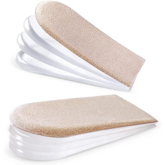Adjustable Orthopedic Heel Lift Inserts, Upgrade and Widen Height Increase Insoles, 1/4" to 1" Gel Shoe Heels Inserts for Leg Length Discrepancies. (4 Layers,1 Pair)