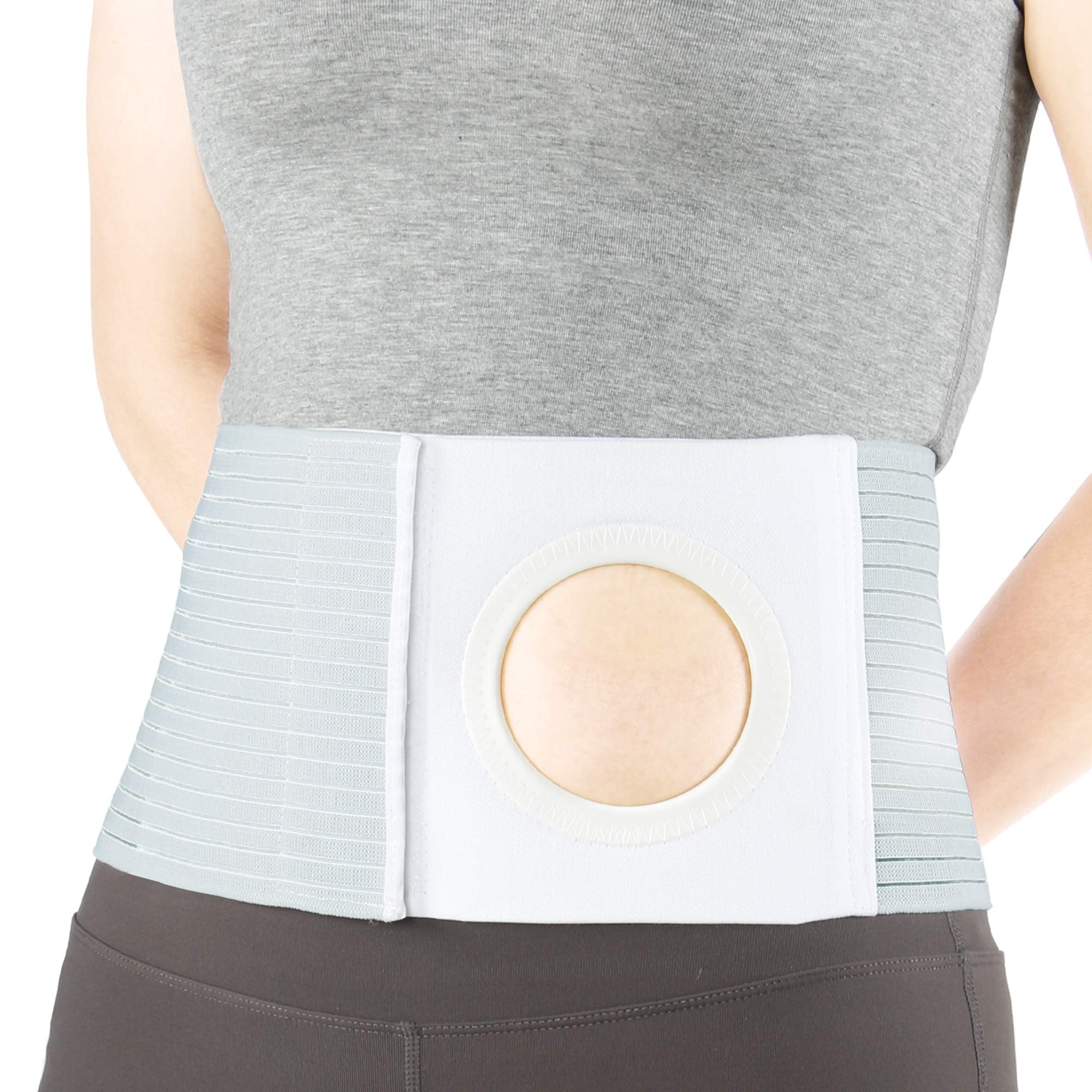 Adjustable Ostomy Hernia Belt (Hole 3.14") Unisex Stoma Support with