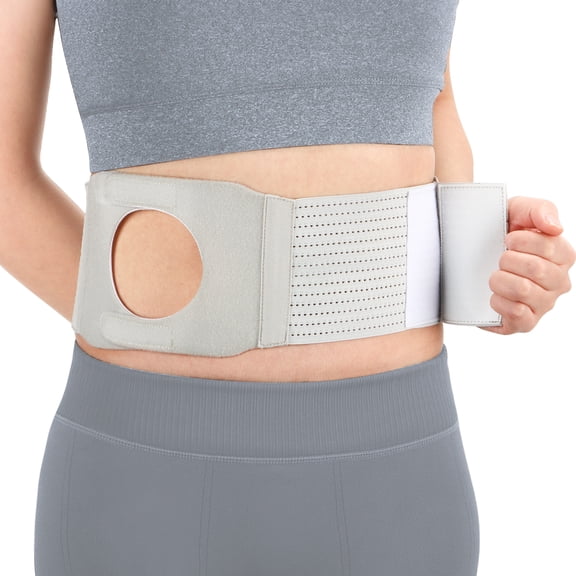 Adjustable Ostomy Hernia Belt for Men & Women U-Shaped Design Stoma Support Belt Prevents Parastomal Hernia, Universal Support Belt Colostomy/Urostomy Bags Post Surgery Care (M)