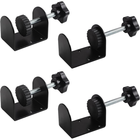 Adjustable Outdoor Furniture Clip 4Pcs Metal Sectional Couch Sofa Furniture Clamp Connect Sectional Module Outdoor Couch Patio Rattan Furniture (2.5in, Black)