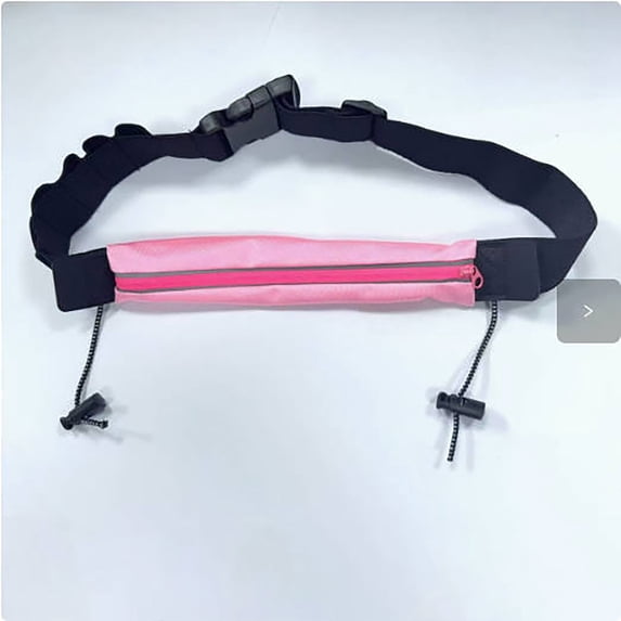 Adjustable Outdoor Sports Waist Bag for Running and Fitness with Mobile Phone and Race Number Storage(Pink)