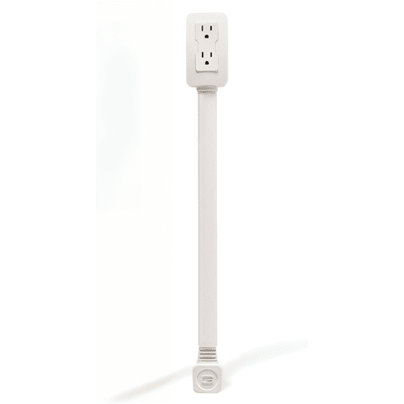 Adjustable Outlet Extender - 270 Rotatable, with USB-C, 2 USB-A & 2 AC Outlets, Extends 22"-34"(55.9-86.4cm), Ideal for Hard-to-Reach Outlets Behind Nightstands, Sofas & Desks