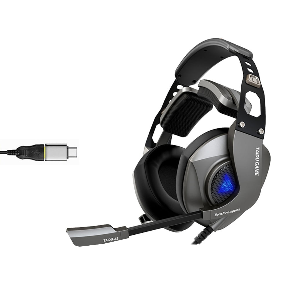 Adjustable Over Ear Headphones With Microphone Inside Noise Cancelling 7.1 Sound