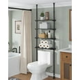 Adjustable Over The Toilet Storage Shelf, 4Tier Ample Over Toilet