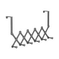 thumbnail image 1 of Adjustable Over the Door Hanger with 6 Hooks for Towels Clothes and Accessories No Installation Required Space Saving Storage, 1 of 9