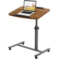 thumbnail image 1 of Adjustable Overbed Bedside Table with Wheels Rolling Laptop Tray Desk Cart Portable Mobile Sit Stand Desk Tilting Hospital Bed Table, 1 of 8