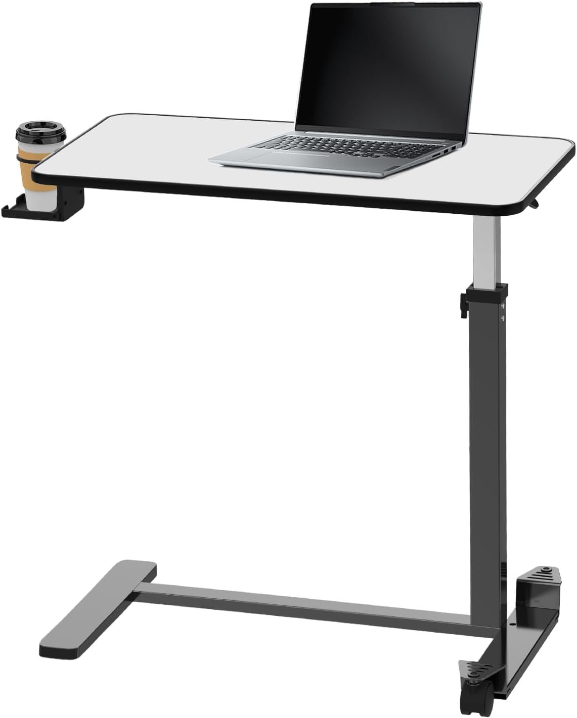 adjustable-overbed-table-with-invisible-and-lockable-wheels-bedside