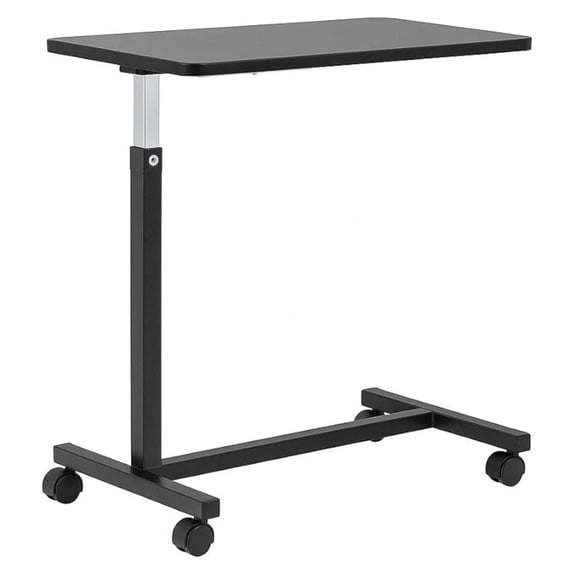Adjustable Overbed Table on Wheels Height Adjustable from 30 to 42 H-Base Rolling Bedside Table for Home, Hospital & Nursing Use Supports 50 lbs 15 Wide Surface