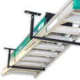 thumbnail image 1 of Adjustable Overhead Ladder Rack – Garage Organizer Ladder Shelf for Step & Extension Ladders - Storage Racks and Shelving for Garage Organization - Ceiling Mounted - Holds 75 lbs, 1 of 6