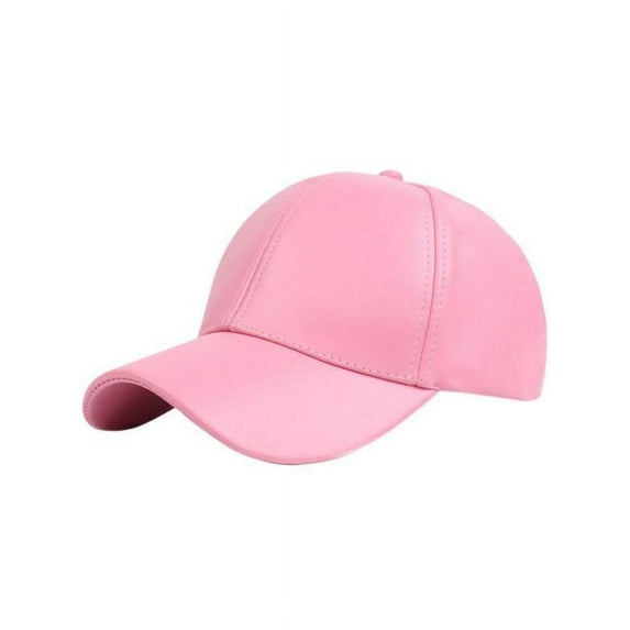 Adjustable PU Leather Baseball Cap for Men Women
