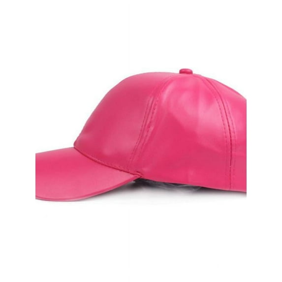 Adjustable PU Leather Baseball Cap for Men Women