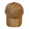 thumbnail image 1 of Adjustable PU Leather Baseball Cap for Men Women, 1 of 3