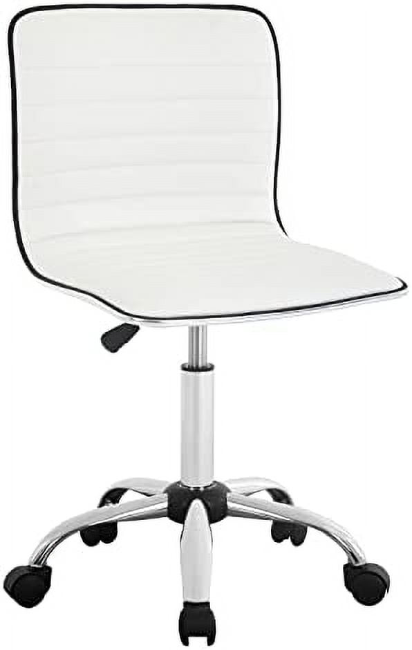 Adjustable PU Leather Task Chair Desk Chairs Vanity Chair Makeup Chair