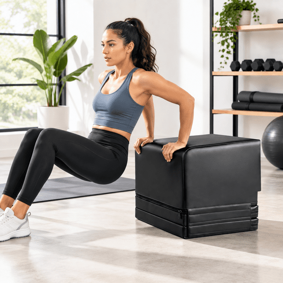 Adjustable PU Thrust Bench with 2 Removable Pads, Supports Up to 660 Lbs