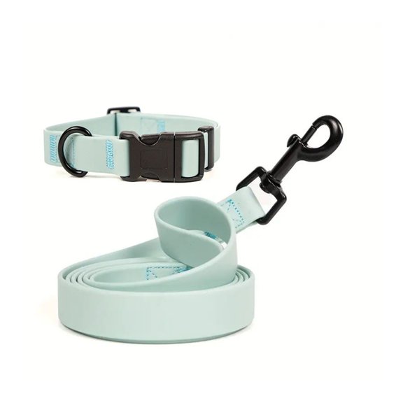 Adjustable PVC Waterproof Dog Collar And Leash Set, Durable Easy-Clean Pet Walking Gear For Small Medium Large Dogs