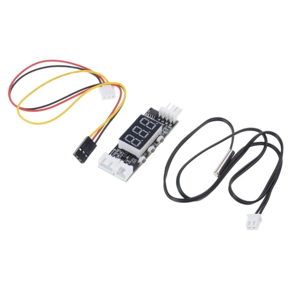 Adjustable PWM Cooling Fan Controller 12V 3A Builts In Temperature Sensors Display