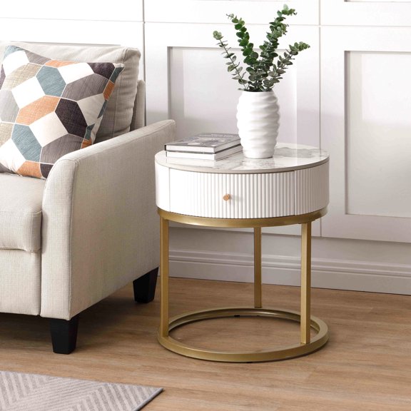 Adjustable Pad Living Room Nightstand - Stability On Any Surface Metal Frame Side Table Stable Furniture