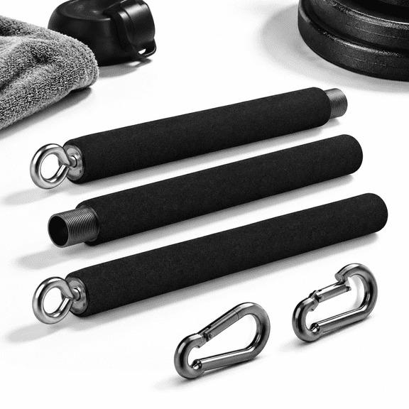Adjustable Padded Steel Resistance Exercise Bar, 26 to 38 Inches