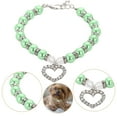 thumbnail image 1 of Adjustable Pearl & Diamond Dog Collar – Flashy Pet Accessory for Cats & Dogs with Adjustable Chain (S-M-L, 7.8-11.81”), 1 of 4