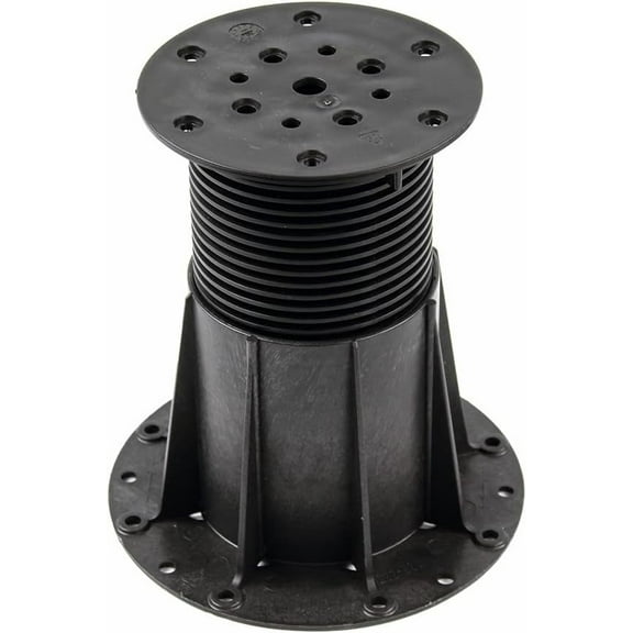 Adjustable Pedestal for Tiles by The Tile Doctor - Load Bearing Support System for Decks, Outdoor Flooring Over Gravel or Concrete - 12 Pack Adjusts 4 1/4-9 3/4" I Model # 914652 I 3mm Cross Spacers