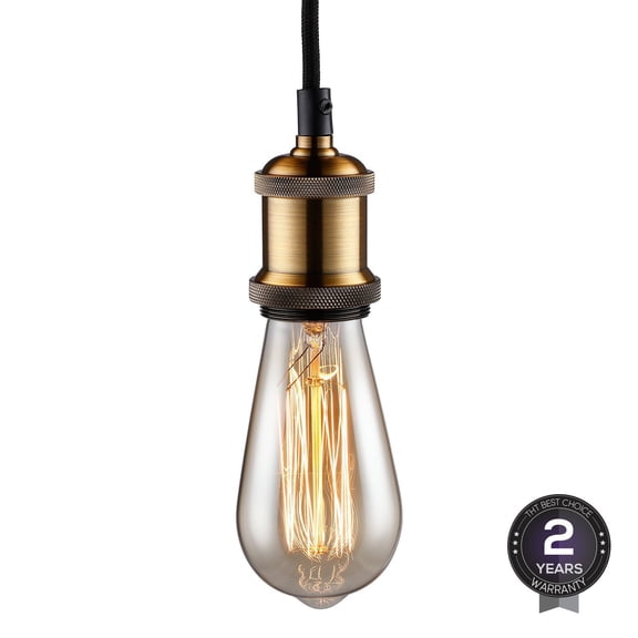 Adjustable Pendant Light Cord, UL listed Industrial Ceiling Cord, E26/E27 Socket Cord Cable for Hanging Lamps, E26 Lamp Holder, Antique Bronze