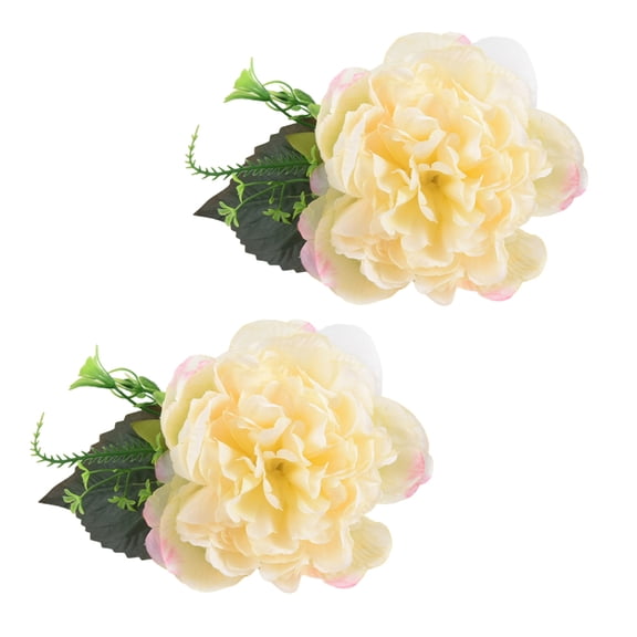 Adjustable Peonys Curtain Tieback Clip-on Flower Tie Backs Holder Drape Accessories Home Decoration