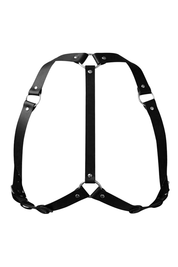 Adjustable Performance Suspender Belt for Stage Shows Lightweight Secure Straps Comfortable Wear Casual Button Design Versatile Season Black One Size