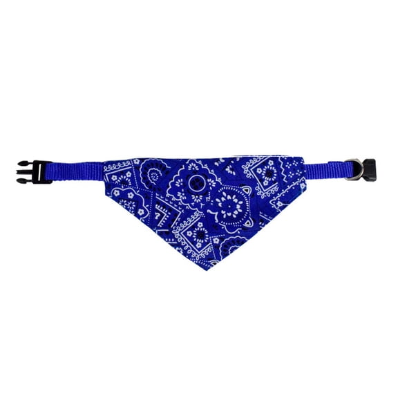 Adjustable Pet Bandana Collar with Quick-Release Buckle - Paisley Patterned Washable Dog Scarf for Small Medium Large Dogs and Cats