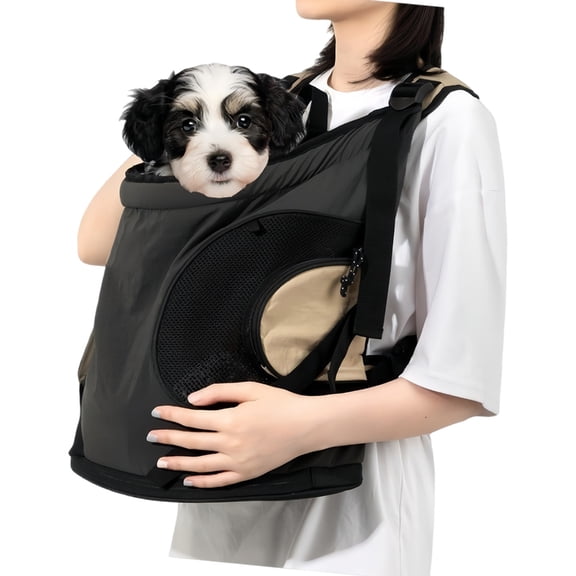 Adjustable Pet Chest Carrier for Hiking, Breathable Front Backpack with Secure Buckles for Cats Small Dogs