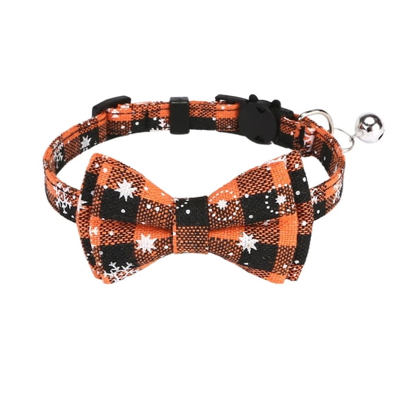 Adjustable Pet Collar with Bow and Bell, Safety Release Buckle Design for Small Animals, Durable Neck Strap Comfort Fit Accessory for Cats, Dogs, and Bunnies Daily Use